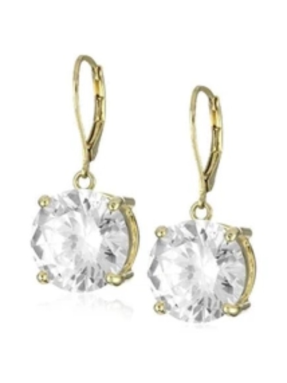 NWT Betsey Johnson lever back Crystal Drop Earrings